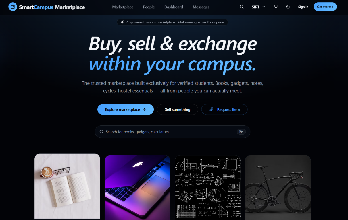 SmartCampus marketplace homepage